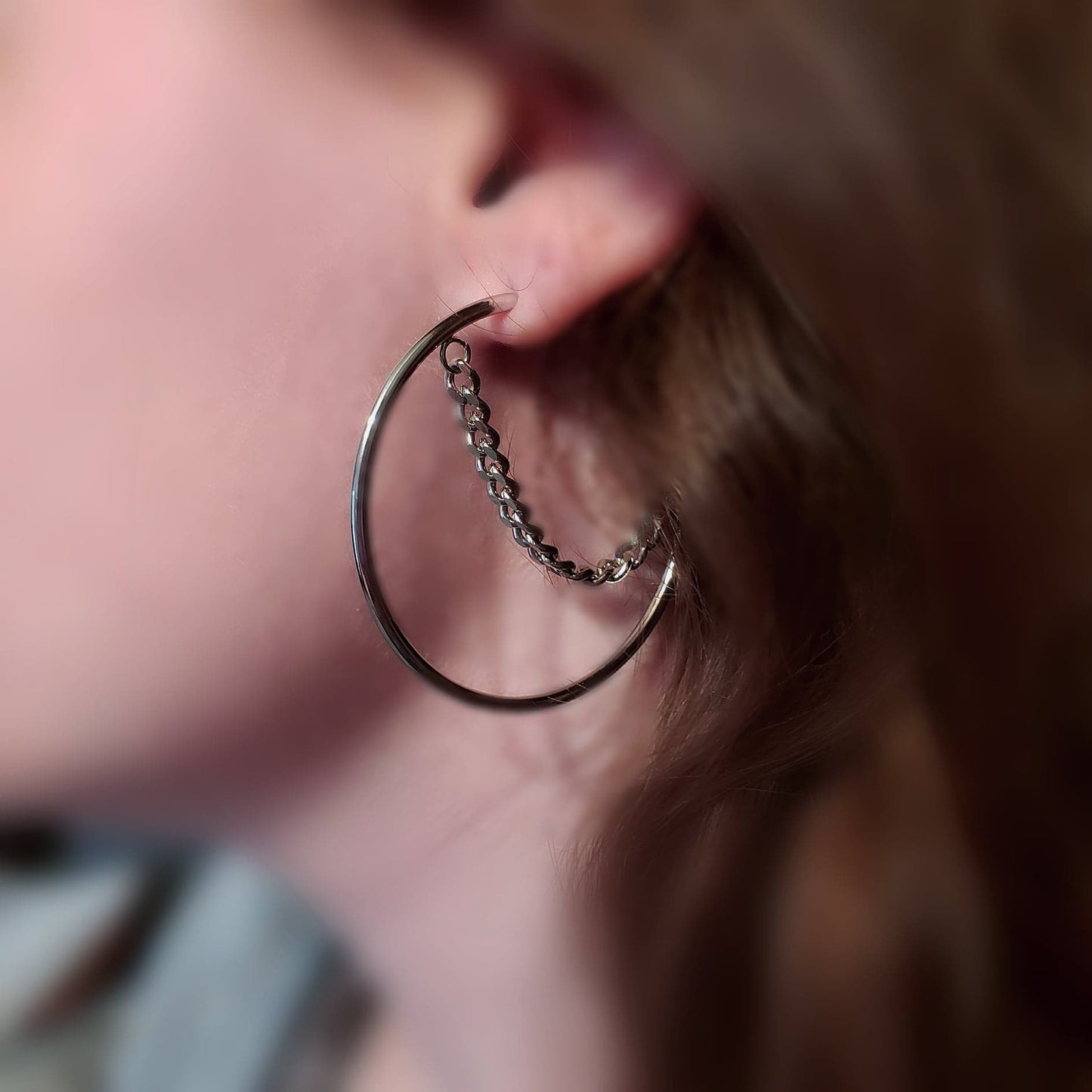 Chain Hoop Earrings